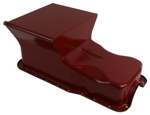 Hamburger's Performance Street Oil Pans 1172 Pans, Performance, Front Wet Sump, 7.00 qt. Capacity, Steel, Red, Baffled, 9.00 in. Depth, Ford, 4.3L, 4.7L, 5.0L, Kit thumbnail 2