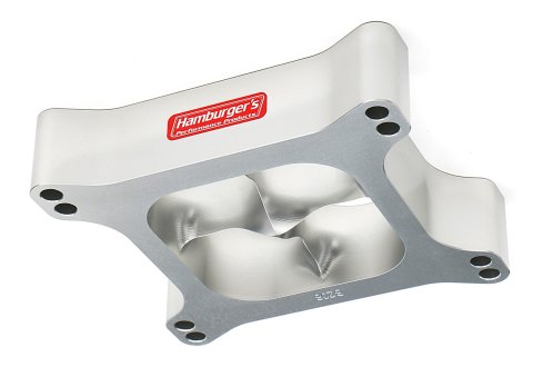 Hamburger's Performance Carburetor Spacers 3208 CARBURETOR SPACER, Holley/AFB 4BBL Carb Spacer/Stndrd Intake Manflds TORQUE-FLOW(tm) Tapered Ports; 1-1/2in Tall Billet thumbnail 1