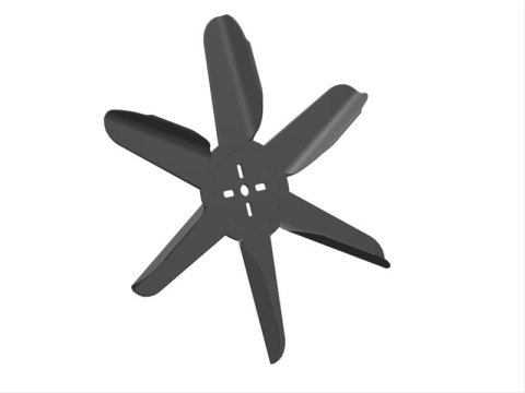 Maradyne Texas Twister Mechanical Fans MFA116 Radiator Fan, Mechanical, Twister, Nylon, Black, 16.0 in. Diameter, 6-Blade, Clockwise, Each thumbnail 1
