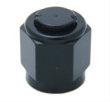 Nitrous Outlet AN Cap Fittings 00-01052 Fitting, Aluminum, Black Anodized, -6 Female Threads, Each thumbnail 2