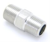 Nitrous Outlet Couplers 00-01100-B Fitting, Coupler, Union, NPT to NPT, Straight, Aluminum, Nickel Plated, 1/8 in. NPT, 1/8 in. NPT, Each thumbnail 1