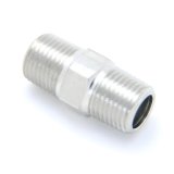 Nitrous Outlet Couplers 00-01100-B Fitting, Coupler, Union, NPT to NPT, Straight, Aluminum, Nickel Plated, 1/8 in. NPT, 1/8 in. NPT, Each thumbnail 3