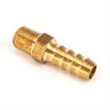 Nitrous Outlet NPT to Hose Barb Fittings 00-01235-B Fitting, Adapter, Barb, Straight, Brass, Natural, 1/8 in. NPT, 1/4 in. Barb, Each thumbnail 1
