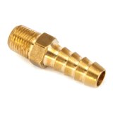 Nitrous Outlet NPT to Hose Barb Fittings 00-01235-B Fitting, Adapter, Barb, Straight, Brass, Natural, 1/8 in. NPT, 1/4 in. Barb, Each thumbnail 3