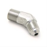 Nitrous Outlet AN to NPT Adapter Fittings 00-01250-B Fitting, Adapter, NPT, 45 Degree, Aluminum, Nickel Plated, -3 AN, 1/8 in. NPT, Each thumbnail 2