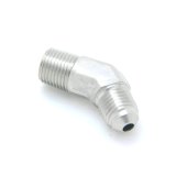 Nitrous Outlet AN to NPT Adapter Fittings 00-01250-B Fitting, Adapter, NPT, 45 Degree, Aluminum, Nickel Plated, -3 AN, 1/8 in. NPT, Each thumbnail 3