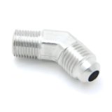 Nitrous Outlet AN to NPT Adapter Fittings 00-01251-B Fitting, Adapter, NPT, 45 Degree, Aluminum, Nickel Plated, -4 AN, 1/8 in. NPT, Each thumbnail 3