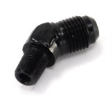 Nitrous Outlet AN to NPT Adapter Fittings 00-01252 Fitting, Adapter, NPT, 45 Degree, Aluminum, Black Anodized, -6 AN, 1/8 in. NPT, Each thumbnail 2