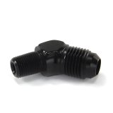 Nitrous Outlet AN to NPT Adapter Fittings 00-01252 Fitting, Adapter, NPT, 45 Degree, Aluminum, Black Anodized, -6 AN, 1/8 in. NPT, Each thumbnail 3