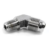 Nitrous Outlet AN to NPT Adapter Fittings 00-01252-B Fitting, Adapter, NPT, 45 Degree, Aluminum, Nickel Plated, -6 AN, 1/8 in. NPT, Each thumbnail 3