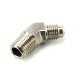 Nitrous Outlet AN to NPT Adapter Fittings 00-01254-B Fitting, Adapter, NPT, 45 Degree, Brass, Nickel Plated, -4 AN, 1/4 in. NPT, Each thumbnail 3