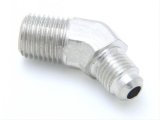 Nitrous Outlet AN to NPT Adapter Fittings 00-01255-B Fitting, Adapter, NPT, 45 Degree, Aluminum, Nickel Plated, -6 AN, 1/4 in. NPT, Each thumbnail 2