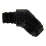 Nitrous Outlet AN to NPT Adapter Fittings 00-01256 Fitting, Adapter, NPT, 45 Degree, Aluminum, Black Anodized, -8 AN, 1/4 in. NPT, Each thumbnail 1