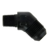 Nitrous Outlet AN to NPT Adapter Fittings 00-01256 Fitting, Adapter, NPT, 45 Degree, Aluminum, Black Anodized, -8 AN, 1/4 in. NPT, Each thumbnail 3