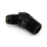 Nitrous Outlet AN to NPT Adapter Fittings 00-01257 Fitting, Adapter, NPT, 45 Degree, Aluminum, Black Anodized, -6 AN, 3/8 in. NPT, Each thumbnail 2