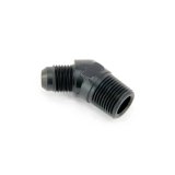 Nitrous Outlet AN to NPT Adapter Fittings 00-01257 Fitting, Adapter, NPT, 45 Degree, Aluminum, Black Anodized, -6 AN, 3/8 in. NPT, Each thumbnail 3