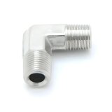 Nitrous Outlet Couplers 00-01300-B Fitting, Coupler, Union, NPT to NPT, 90 Degree, Aluminum, Nickel Plated, 1/8 in. NPT, 1/8 in. NPT, Each thumbnail 2