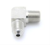 Nitrous Outlet AN to NPT Adapter Fittings 00-01350-B Fitting, Adapter, NPT, 90 Degree, Aluminum, Nickel Plated, -3 AN, 1/8 in. NPT, Each thumbnail 2