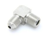Nitrous Outlet AN to NPT Adapter Fittings 00-01350-B Fitting, Adapter, NPT, 90 Degree, Aluminum, Nickel Plated, -3 AN, 1/8 in. NPT, Each thumbnail 3