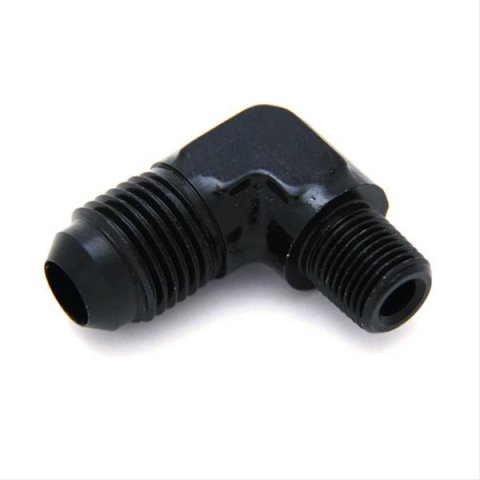 Nitrous Outlet AN to NPT Adapter Fittings 00-01352-B Fitting, Adapter, NPT, 90 Degree, Aluminum, Nickel Plated, -6 AN, 1/8 in. NPT, Each