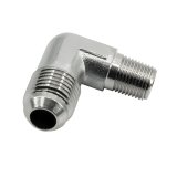 Nitrous Outlet AN to NPT Adapter Fittings 00-01352-B Fitting, Adapter, NPT, 90 Degree, Aluminum, Nickel Plated, -6 AN, 1/8 in. NPT, Each thumbnail 3