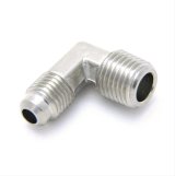 Nitrous Outlet AN to NPT Adapter Fittings 00-01354-B Fitting, Adapter, NPT, 90 Degree, Aluminum, Nickel Plated, -4 AN, 1/4 in. NPT, Each thumbnail 2
