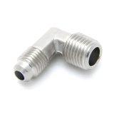 Nitrous Outlet AN to NPT Adapter Fittings 00-01354-B Fitting, Adapter, NPT, 90 Degree, Aluminum, Nickel Plated, -4 AN, 1/4 in. NPT, Each thumbnail 3