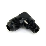Nitrous Outlet AN to NPT Adapter Fittings 00-01356 Fitting, Adapter, NPT, 90 Degree, Aluminum, Black Anodized, -8 AN, 1/4 in. NPT, Each thumbnail 2