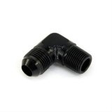 Nitrous Outlet AN to NPT Adapter Fittings 00-01359 Fitting, Adapter, NPT, 90 Degree, Aluminum, Black Anodized, -8 AN, 3/8 in. NPT, Each thumbnail 2