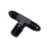 Nitrous Outlet Fittings and Adapters 00-01400-A Universal Fittings, 1/8" NPT x 3AN x 3AN Branch Tee Fitting - Male/Male/Male (BLACK) thumbnail 2