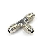 Nitrous Outlet Tee Fittings 00-01435-B Fittings, Brass, Nickel Plated, -4 AN Male Threads, Each thumbnail 2
