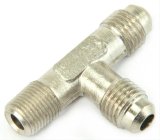 Nitrous Outlet Tee Fittings 00-01437-B 1/8 NPT X -4AN X -4AN Run thumbnail 2