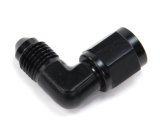 Nitrous Outlet AN Fittings 00-01613 Universal Fittings, 6AN Swivel x 6AN 90 Degree Fitting - Female/Male (Black) thumbnail 1