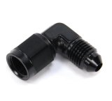 Nitrous Outlet AN Fittings 00-01613 Universal Fittings, 6AN Swivel x 6AN 90 Degree Fitting - Female/Male (Black) thumbnail 2