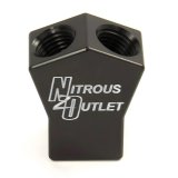 Nitrous Outlet Distribution Blocks 00-01710 High Flow Y Block, With 1/4NPT Inlet And 1/4NPT Outlets thumbnail 1