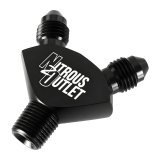 Nitrous Outlet Fuel Distribution Blocks 00-01712 1/8 NPT X -3AN X -3AN Y fitting thumbnail 1