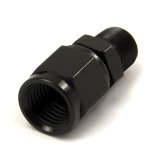 Nitrous Outlet AN to NPT Adapter Fittings 00-01901 Fitting, Adapter, NPT, Straight, Aluminum, Black Anodized, -4 AN, 1/8 in. NPT, Swivel, Each thumbnail 3