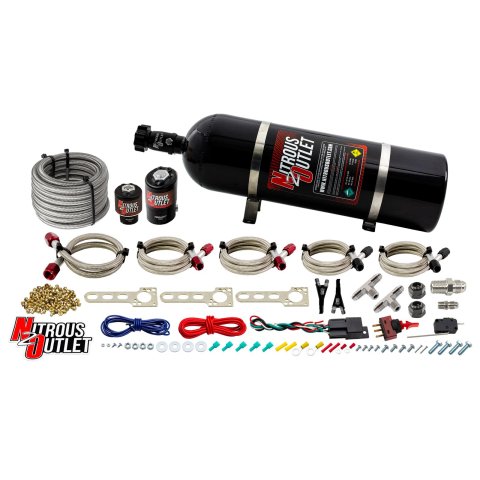 Nitrous Outlet EFI Dual Nozzle Systems 00-10002-15 GM System (15lb Bottle)