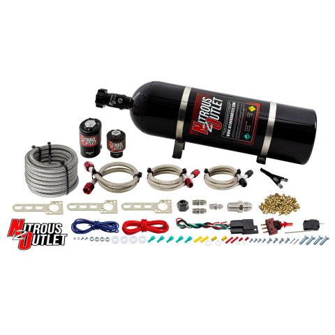 Nitrous Outlet EFI Single Nozzle Systems 00-10020-15 Chrysler System (15lb bottle)