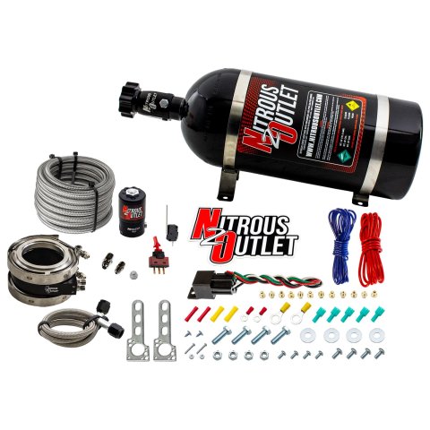 Nitrous Outlet Oxide Systems 00-10051-10 Systems, Interspooler 3" Boosted Dry Collar System (50-400HP)(10lb Bottle)