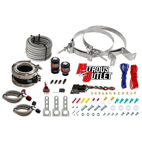 Nitrous Outlet Oxide Systems 00-10053-00 Systems, Interspooler 4" Boosted Collar System - Gas/E85 (45-55psi)(50-200HP)(No Bottle)