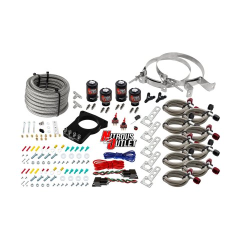 Nitrous Outlet Oxide Plate Systems 00-10103-00 Systems, EFI Plate, Dry Style, WOT Switch Activation, for Use On Applications with A 78mm LSX Intakes, Chevrolet, V8, Kit