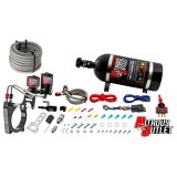 Nitrous Outlet Oxide Plate Systems 00-10145-10 Systems, Throttle Body Spacer Plate, Wet, 400 hp, 10 lb. Bottle, Black Powdercoated, Hard Line Plumbing Kit, Ford, 5.0L, Kit thumbnail 2