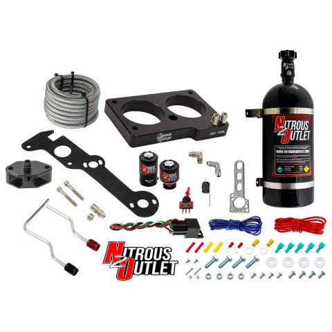 Nitrous Outlet Oxide Plate Systems 00-10157-10 99-01 Cobra, 03-04 Mach1 Ford 4 Valve Hard-Lined System (10Lb Bottle)