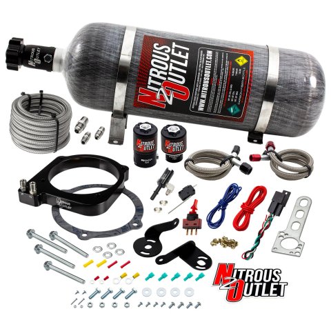 Nitrous Outlet Oxide Systems 00-10165-12 Systems, - Gas/E85 (45-55psi)(50-200HP)(12LB Bottle)