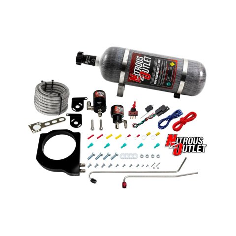 Nitrous Outlet Oxide Systems 00-10166-12 Systems, GM BTR Equalizer 1 LS1/LS2 Throttle Body Plate System - Gas/E85 (5-55 psi)(50-200hp)(12lb Bottle)