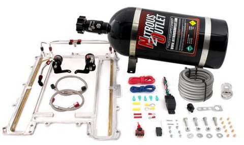 Nitrous Outlet Oxide Plate Systems 00-10172-12 LS9 Blower system (12Lb Bottle) (55 PSI)(100-150-200-250-300HP)
