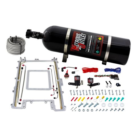Nitrous Outlet Oxide Plate Systems 00-10174-15 ZL1 LSA Blower system (15Lb Bottle) (55 PSI)(100-150-200-250-300HP)