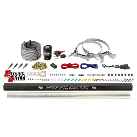 Nitrous Outlet Direct Port Systems 00-10361-00 Dry EFI 4 Cyl 1 Sol Sys w/ Single Rail (No Bottle)(90° Noz)