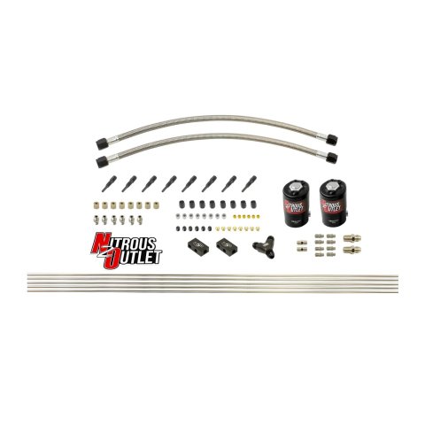 Nitrous Outlet Oxide System Conversion and Upgrade Kits 00-10420-L Dry EFI 8 Cyl 2 Sol Racers Direct-Port kit w/ 90° Noz